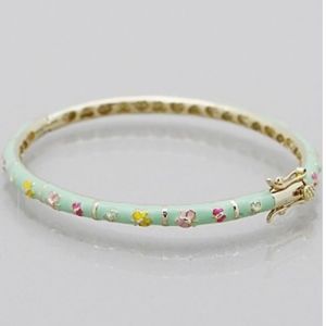 ✅JUST IN➡️Mint Green Butterfly 14k Plated Bangle